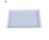 Craft Tray Plate Fruit Bowl Silicone Square Rectangle Shape Resin Mold DIY Tool-8#
