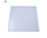 Craft Tray Plate Fruit Bowl Silicone Square Rectangle Shape Resin Mold DIY Tool-8#