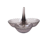 Practical Stable Dessert Plate Multi-use Exquisite Plastic Structure Cake Plate for Home-Black