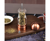 Manual Pepper Mill Multifunctional Acrylic Comfortable Touch Salt Shaker for Kitchen-Golden