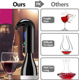 Wine Aerator Electric Wine Decanter One Touch Red - White Wine Accessories Aeration Work with Wine Opener for Beginner Enthusiast - Spout Pourer - Wine Preserver - Red