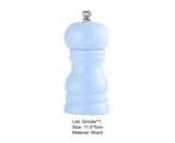 Pepper Grinder Food Grade Rust-proof Wood Handheld Pepper Salt Condiment Grinder for Home-Blue