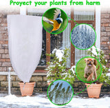 2 Pack Plant Protection Plant Overwintering Cover, Overwintering Protection Veil with Zipper for Trees, Palms, Outdoor Use (80 * 100)