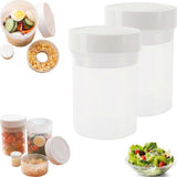 2pcs Leakproof Salad Jars 3in1 with Dressing Cup Container for Meal Prep Lunch