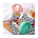 6pcs 20oz Overnight Oats Containers with Lids & Spoons Leakproof Yogurt Salad Jars