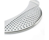 Pot Pan Strainer Board Crescent Shape Draining Hole Wash Fruit Vegetable Filter-Silver