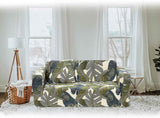2 Seater Sofa Cover Elastic Spandex Sofa Cover with Armrests - Green 145-185cm