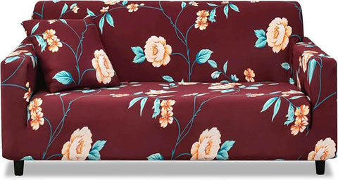 2 Seater Jacquard Elastic Sofa Cover Anti-Slip Stretch Slipcover