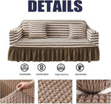 2 Seater High Elasticity Washable Sofa Cover Easy to Install Furniture Protector