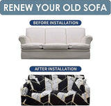 2 Seater Elastic Sofa Cover with Armrests Armchair Furniture Protector Universal Fit