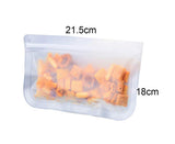 5Pcs Reusable Frosted Self Sealed Sandwiches Food Freezer Storage Bag Organizer