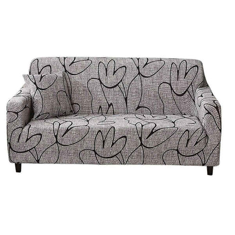 2 Seater Waterproof Elastic Sofa Cover Set Dustproof Sofa Protector with Cushion Mat 145-180cm