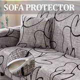 2 Seater Waterproof Elastic Sofa Cover Set Dustproof Sofa Protector with Cushion Mat 145-180cm