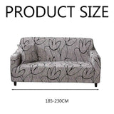 2 Seater Waterproof Elastic Sofa Cover Set Dustproof Sofa Protector with Cushion Mat 145-180cm