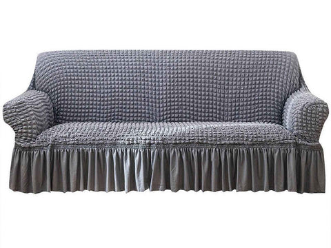 Stretch Sofa Cover for 2 Seats - Grey Slipcover