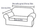 Stretch Sofa Cover for 2 Seats - Grey Slipcover