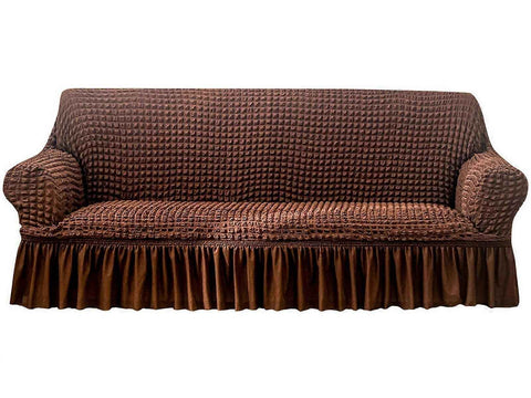 Stretch Sofa Cover for 3 Seats - Coffee Slipcover