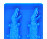 Ice Mould Tray Creative 3D Crocodile Shape Silicone Mold-Dark Blue