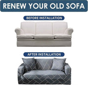 Stretch Sofa Cover 2 Seater with Armrests 110-160cm