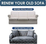 Stretch Sofa Cover 2 Seater with Armrests 110-160cm