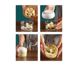 Effective Garlic Blender Multi-use PP Practical Food Grade Materials Garlic Chopper for Home-White