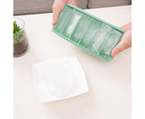 Ice Tray Stretchy 6 Cavities Silicone Low Temperature Resistance Ice Cube Mold Kitchen -Cyan