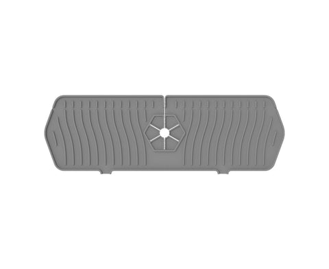 Sink Faucet Mat Silicone Splash-proof Drain Pad-Grey M