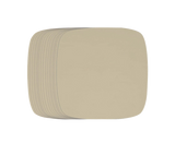 100Pcs Non-Stick Oilproof Barbecue Kitchen Oven Baking Pan BBQ Liner Papers Mats-Khaki 8.5 inch