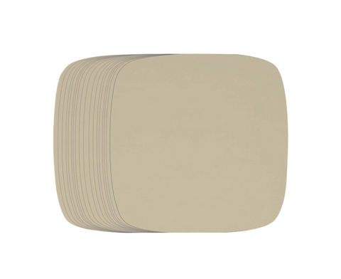 100Pcs Non-Stick Oilproof Barbecue Kitchen Oven Baking Pan BBQ Liner Papers Mats-Khaki 8.5 inch