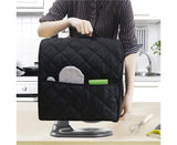 Mixer Cover Soft Touching with Pockets 5 Colors secure to Use Dust Cover for Kitchen-Black