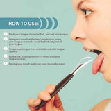 4PCS Stainless Steel Tongue Scrapers, Metal Oral Cleaner for Bad Breath - Family Pack