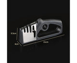Cutter Sharpener Stainless Steel Whetstone-Black