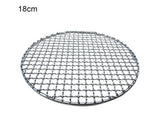 Round Stainless Steel BBQ Grill Roast Mesh Net Non-stick Barbecue Baking Pan-20cm