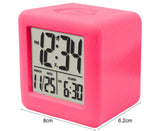 Digital Clock Shock-proof Snooze Function Silicon Cover Electrical LED Clock Household Supplies - Green