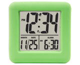 Digital Clock Shock-proof Snooze Function Silicon Cover Electrical LED Clock Household Supplies - Green