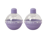 2Pcs Ice Cube Mold Reusable DIY Creative Light Bulb Shape Ice Ball Maker Household Supplies -Purple