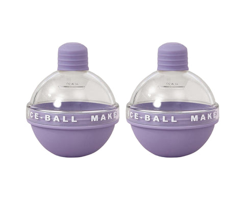 2Pcs Ice Cube Mold Reusable DIY Creative Light Bulb Shape Ice Ball Maker Household Supplies -Purple