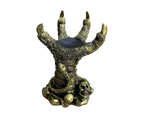 Resin Ornament Glass Ball Base Simulation Dragon Claw Statue-Golden