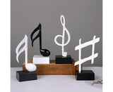 Mini Musical Note Music Present Home Living Room Piano Bedroom Desktop Decor-Silver D