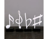 Mini Musical Note Music Present Home Living Room Piano Bedroom Desktop Decor-Silver D