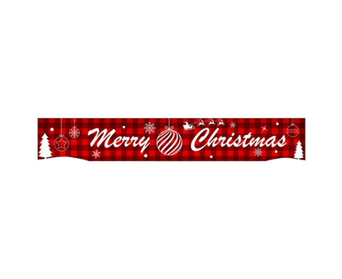 Christmas Santa Claus Letter Porch Door Background Hanging Banner Party Decor-B