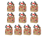 10Pcs/Set Hand-carrying Cake Box Kraft Paper Gift Box-Brown