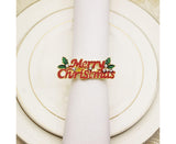 12Pcs Napkin Rings Wear Resistant Metal Exquisite Clips-Rose Gold