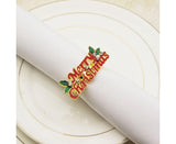 12Pcs Napkin Rings Wear Resistant Metal Exquisite Clips-Rose Gold