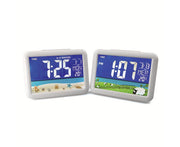 LCD Big Color Screen Home Office Temperature Display Monitor Digital Alarm Clock - Grassland Pattern