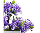 Artificial Plant Eye-catching Anti-fade Plastic Desktop Fake Potted Plants Ornaments for Home-Purple
