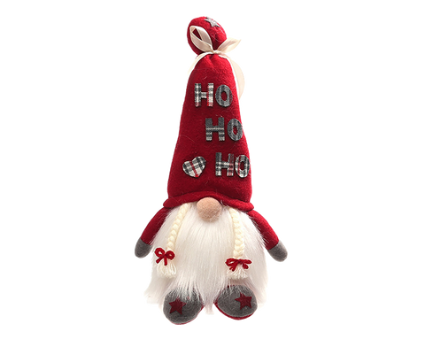 Creative Dwarf Shape LED Doll Decor Cute Exquisite Flannel Doll Display for Home-Red