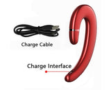 Ear Hook Wireless Headphones - Non Ear Plug - Noise Cancelling Single Ear Headset with Mic