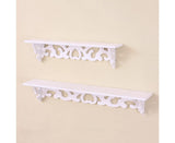 Modern White Floating Wall Mounted Display Storage Shelf Home Living Room Decor-White S