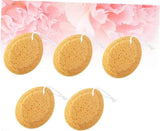 5pcs African Net Sponge, Loofah Bath Shower Body Scrubber - Brown